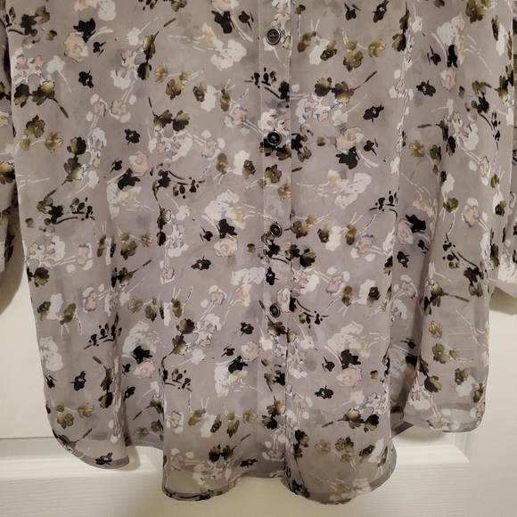 CABI 5204 Matinee Sheer Button Down Blouse S - Picture 5 of 8